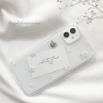 春♡新作　ふんわりお花パールくまcase iPhone13proケースなど♡ iPhoneケース 