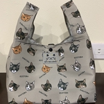 エコバッグ・コンビニサイズ☆撥水加工生地/猫柄・トラネコ