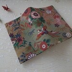 ＊本のお着物＊文庫・鳥と草花模様