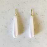 Pearly White Long Drop Pendant Tops