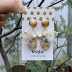 マットゴールドカボション＊レジンピアス