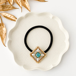 bijou hair accessory < gray × turquoise >