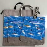 ラスト‼️【再販×3】入園入学セット🦈サメだらけ〜　ブルー