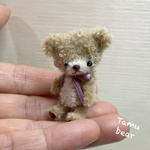 ミニチュア モールアート チビくま ベージュ  テディベア**Tamu bear