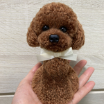 動物ぽんぽん　トイプードル   ブラウン（鼻ボタンタイプ）