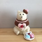 【サプライズ】しろくま貯金箱用 バレンタインセット(ブラウン)