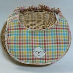 ピレニーズ　ドッグスタイ　お絵描き刺繍　ニッコリ　女の子サイズ②　ガーゼパイルワッフル　よだれかけ
