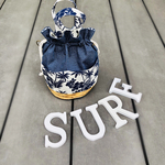 ハワイアン☆2way底丸巾着バッグ