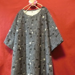 ◆sale◆【ロング】北欧 ゆるねこ ゆったりワンピース　gray