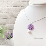 ネックレス〜紫陽花(紫）〜
