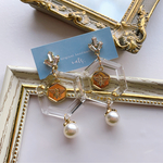クリア×ゴールド✴︎蜂ピアス