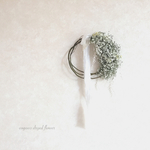 【送料無料】 スターチスとかすみ草リース ハーフリース 