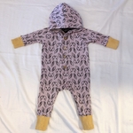 ♡完成品♡マフォン生地♡ロンパース♡9M-12M♡