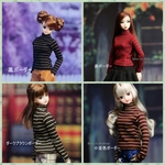 msdr-21-OD001　1/6人形服　ボーダータートルネックT（4色入）