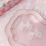 ハートレースヘアクリップ♡_peach_