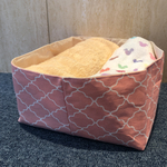 使わない時はコンパクトに　布バスケット　26cm×24cm×13cm