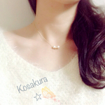 再販×８♡シンプル 普段使いに コットンパールネックレス