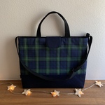 【pu様オーダー品】調節可能なショルダー紐&蓋付きのレッスンバッグ