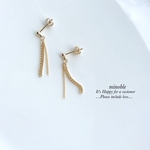 new▷mini simple  chain　ピアス /ノンホールイヤリング/ノンホールピアス ＊受注製作＊O23