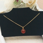 天然石レッドアゲートAAAネックレス40cm