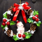 うさぎのクリスマスリース