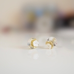 まんまる過ぎないお花イヤリング・ピアス(黄)