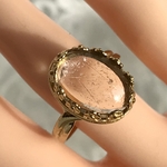 訳あり・・水晶 ring ーわずかにルチル入りー②（８～１８号・ゴールドカラー）