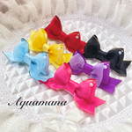 【 犬用　🎀🎨　バレッタ 】 おしゃれ　トップノットペット　子供　ヘアアクセサリー　リボン　バレッタ　♡AquaMana♡