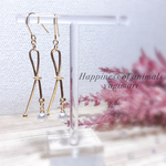《お嫁入り*1》入園入学式🌸❣️*アレルギー対応*リボン・ひねりチャーム♡ツイストシンプルアクセサリー💖大人可愛いキラキラピアス・イヤリング