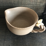 陶器　マロンベージュの片口の器