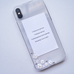 お花と水滴のシンプルiPhoneケース
