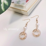 キラキララウンド&パール【サージカル】ピアス