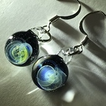宇宙ガラスのピアス A 050221