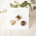 【再販売】七宝焼 Bonbon de chocolatピアス/イヤリング３点セット 