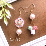 *水引ピアス*【No.70】アシンメトリー