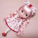 バレンタインワンピース(いちごチョコ)　ブライス リカちゃん　ARomantic　