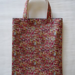 ぺったんこバッグ*リバティ*Jenny's Ribbons*ピンクイエロー*32×28㎝