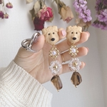 gomesu ANIMAL brown ピアス/イヤリング