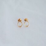 送料無料【24KGP（SV925）】しずく ドロップスタッドピアス ／雫 涙 シンプル drop Tears