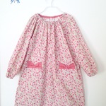 【オーダー品】花柄のロングスモック☆size120 3点