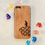 ペンギン 木製iPhoneケース[ソフトTPUタイプ]＊ウッドバーニング＊(受注制作)