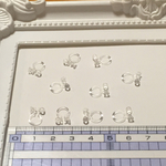 【再販】  <10個> 樹脂ノンホールピアス 石座付き
