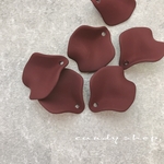 6pcs  花びら ラバー レッドブラウン 小 