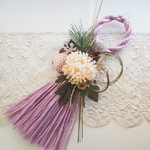 受注制作 Bonne Année　＜Tassel×Vanille>　＊　お正月しめ縄飾り