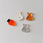 うさにんじんピアス/イヤリング