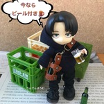 再再再再販　乾杯！オビツ11用　ボトルストラップ茶ミニグラス付