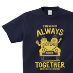 ビーンズマンとレトロ車　150.160.（女性M.L） S～XL Tシャツ【受注生産品】