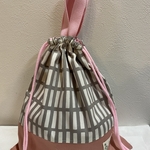 ☆体操服袋☆北欧調四角くすみグレー×スモークピンク