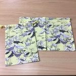 サイズはオプションから【給食2点セット】黄色 くじら クジラ 鯨柄 🐋 ランチョン&巾着 小学校 男の子 給食 