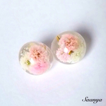 水中花のピアス  〜撫子〜